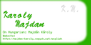 karoly majdan business card